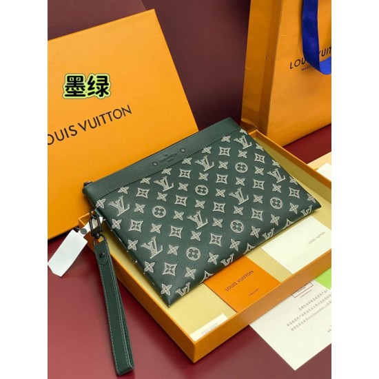 Repliche Perfette LV Pochette Pochette da viaggio M81570 Verde Imitazioni False Online