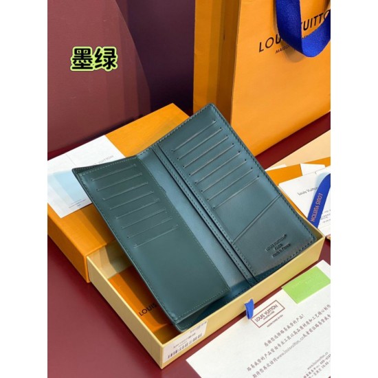 Repliche Perfette LV M61697 Portafoglio Brazza Monogram Eclipse Verde Imitazioni False Online