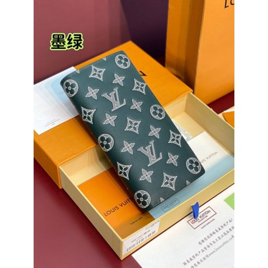 Repliche Perfette LV M61697 Portafoglio Brazza Monogram Eclipse Verde Imitazioni False Online