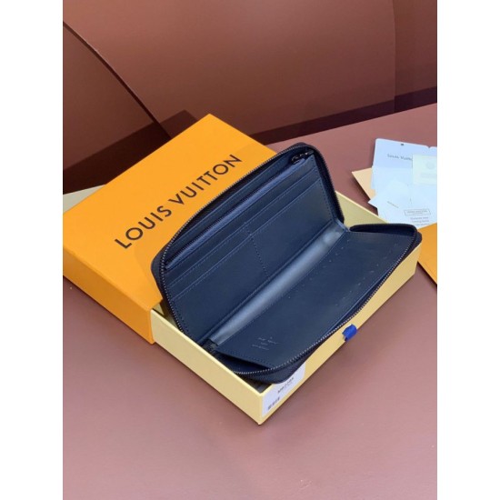 Repliche Perfette LV Portafoglio verticale Zippy M62295 Blu Imitazioni False Online