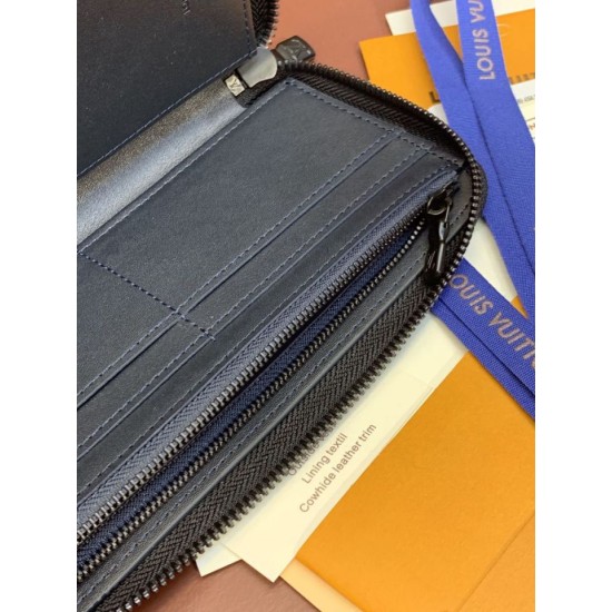 Repliche Perfette LV Portafoglio verticale Zippy M62295 Blu Imitazioni False Online