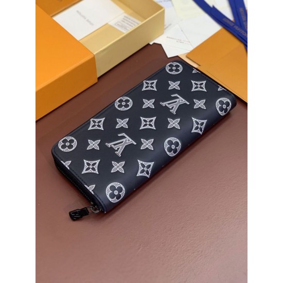 Repliche Perfette LV Portafoglio verticale Zippy M62295 Blu Imitazioni False Online