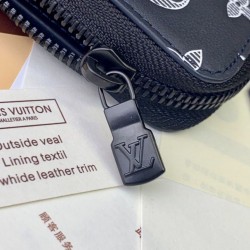 Repliche Perfette LV Portafoglio verticale Zippy M62295 Blu Imitazioni False Online