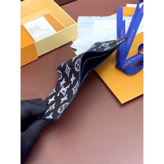 Repliche Perfette LV Portafogli multipli M61695 Blu Imitazioni False Online