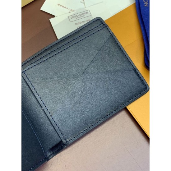 Repliche Perfette LV Portafogli multipli M61695 Blu Imitazioni False Online