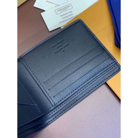 Repliche Perfette LV Portafogli multipli M61695 Blu Imitazioni False Online
