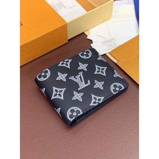 Repliche Perfette LV Portafogli multipli M61695 Blu Imitazioni False Online