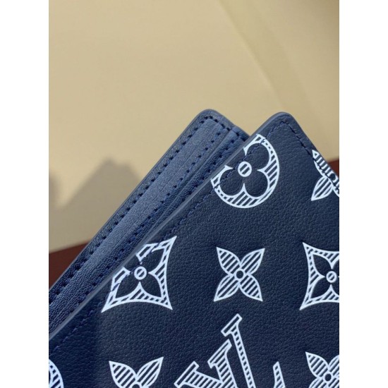 Repliche Perfette LV Portafogli multipli M61695 Blu Imitazioni False Online