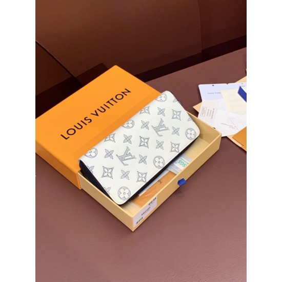 Repliche Perfette LV Portafoglio verticale Zippy M62295 Bianco bicolore Imitazioni False Online