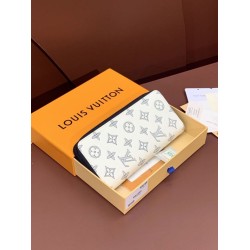 Repliche Perfette LV Portafoglio verticale Zippy M62295 Bianco bicolore Imitazioni False Online