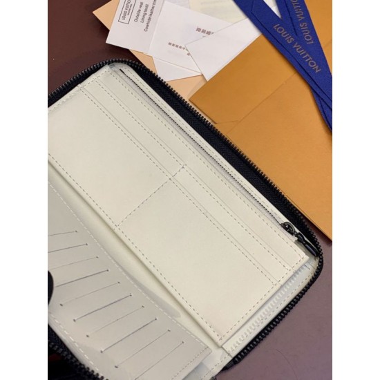 Repliche Perfette LV Portafoglio verticale Zippy M62295 Bianco bicolore Imitazioni False Online