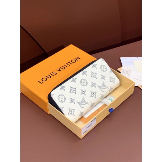 Repliche Perfette LV Portafoglio verticale Zippy M62295 Bianco bicolore Imitazioni False Online