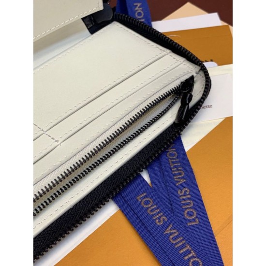 Repliche Perfette LV Portafoglio verticale Zippy M62295 Bianco bicolore Imitazioni False Online
