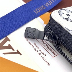 Repliche Perfette LV Portafoglio verticale Zippy M62295 Bianco bicolore Imitazioni False Online