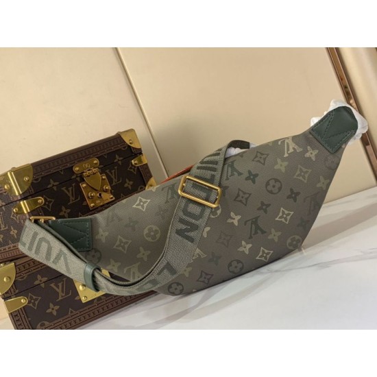 Repliche Perfette LV m26933 Marsupio Rush da uomo Verde Imitazioni False Online