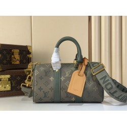 Repliche Perfette M26930 Borsa da viaggio LV Keepall Bandoulière 25 Verde Imitazioni False Online