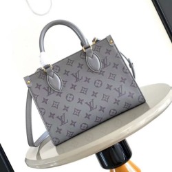 Repliche Perfette LV Mini borsa tote Onthego m45653 m12465 grigio Imitazioni False Online