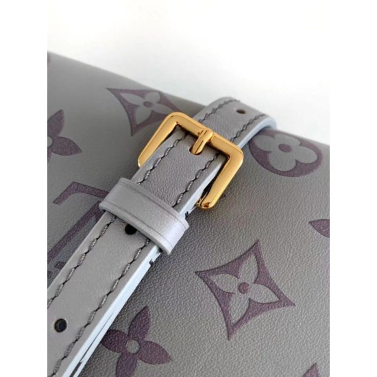 Replica LV Mini borsa tote Onthego m45653 m12465 grigio Fallate Outlet Online Italia Repliche Perfette LV Mini borsa tote Onthego m45653 m12465 grigio Imitazioni False Online