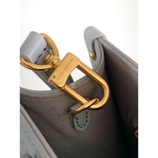 Replica LV Mini borsa tote Onthego m45653 m12465 grigio Fallate Outlet Online Italia Repliche Perfette LV Mini borsa tote Onthego m45653 m12465 grigio Imitazioni False Online