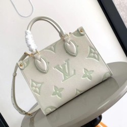 Repliche Perfette LV Mini borsa tote Onthego M45661 M45653 Beige Imitazioni False Online
