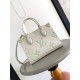 Replica LV Mini borsa tote Onthego M45661 M45653 Beige Fallate Outlet Online Italia Repliche Perfette LV Mini borsa tote Onthego M45661 M45653 Beige Imitazioni False Online