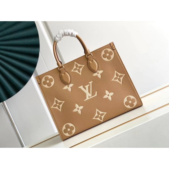 Repliche Perfette LV Mini borsa tote Onthego MM M45495 M45595 Marrone Imitazioni False Online