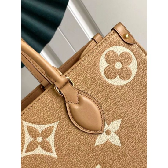 Repliche Perfette LV Mini borsa tote Onthego MM M45495 M45595 Marrone Imitazioni False Online