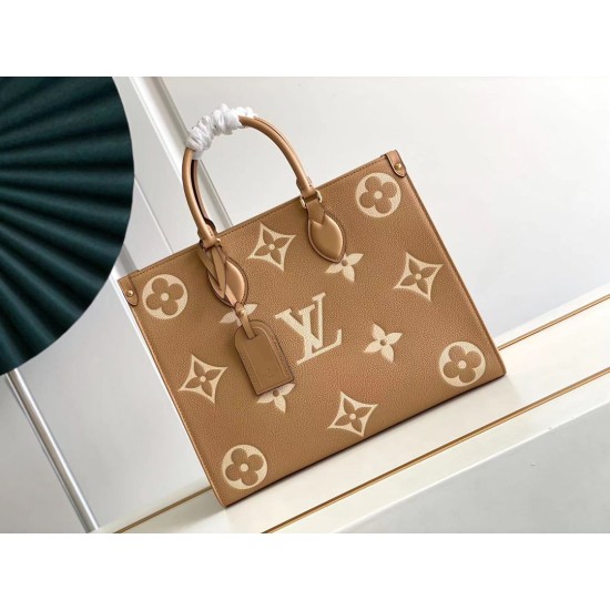 Repliche Perfette LV Mini borsa tote Onthego MM M45495 M45595 Marrone Imitazioni False Online