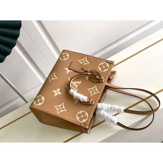 Repliche Perfette LV Mini borsa tote Onthego MM M45495 M45595 Marrone Imitazioni False Online