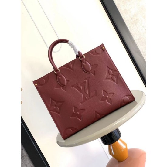 Repliche Perfette Borsa tote LV Onthego MM M45607 M45595 Rosso Imitazioni False Online