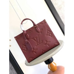 Repliche Perfette Borsa tote LV Onthego MM M45607 M45595 Rosso Imitazioni False Online