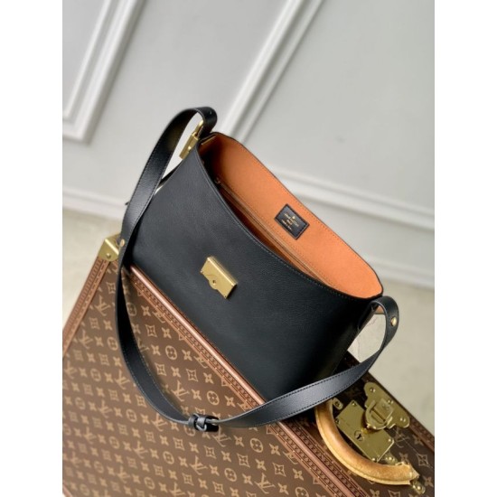 Repliche Perfette Borsa a tracolla LV Low Key Messenger M13148 Nero Imitazioni False Online