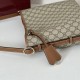 Repliche Perfette Borsa a tracolla piccola Gucci GG Emblem 848881 Marrone Imitazioni False Online