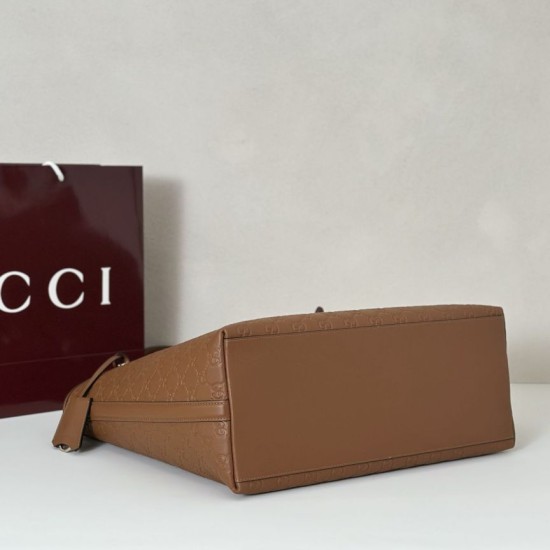 Repliche Perfette Borsa tote media Gucci GG Emblem 847456 Bordeaux Imitazioni False Online