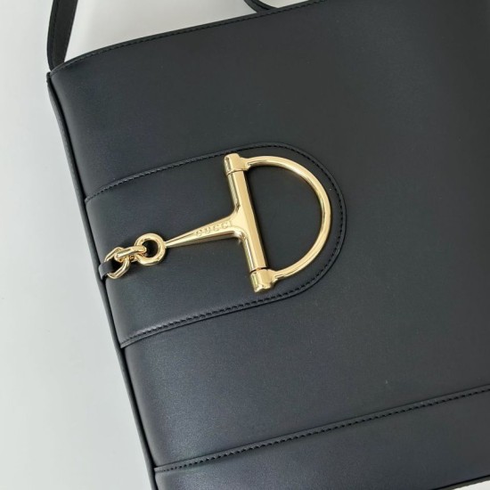 Repliche Perfette Gucci 833660 Borsa a secchiello piccola Nera Imitazioni False Online