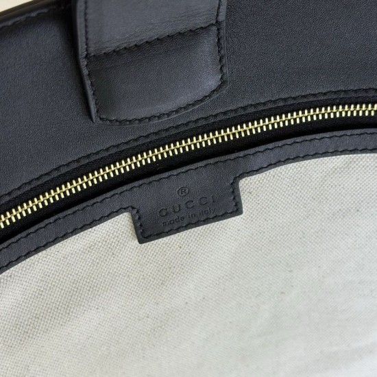 Repliche Perfette Gucci 833660 Borsa a secchiello piccola Nera Imitazioni False Online