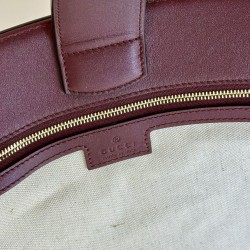 Repliche Perfette Gucci 833660 Borsa a secchiello piccola Bordeaux Imitazioni False Online