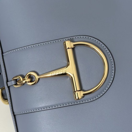 Repliche Perfette Gucci 833660 Borsa a secchiello piccola Blu Imitazioni False Online