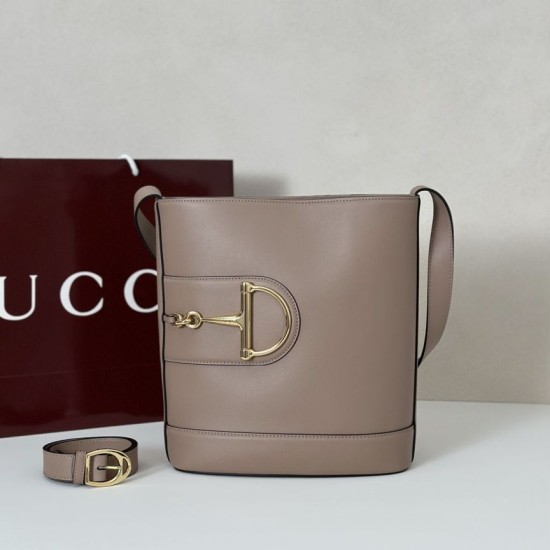 Repliche Perfette Gucci 833660 Borsa a secchiello piccola Rosa Imitazioni False Online