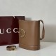 Repliche Perfette Gucci 833660 Borsa a secchiello piccola Marrone Imitazioni False Online