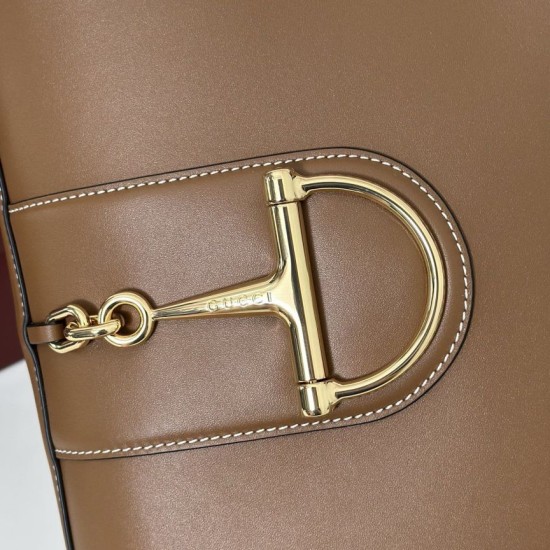 Repliche Perfette Gucci 833660 Borsa a secchiello piccola Marrone Imitazioni False Online