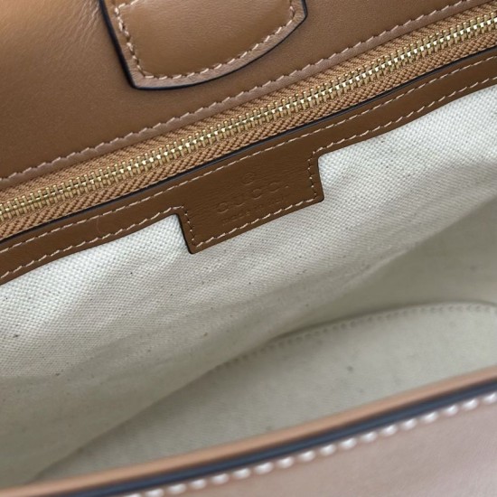 Repliche Perfette Gucci 833660 Borsa a secchiello piccola Marrone Imitazioni False Online