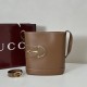 Repliche Perfette Gucci 833660 Borsa a secchiello piccola Marrone Imitazioni False Online