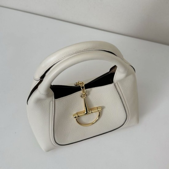 Repliche Perfette Borsa a mano media Gucci Softbit 837467 Bianco Imitazioni False Online