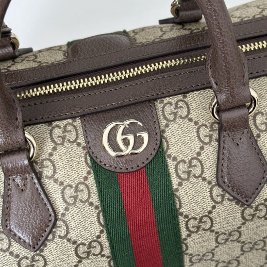 Repliche Perfette Borsa bauletto grande Gucci Ophidia Marrone 836824 Imitazioni False Online