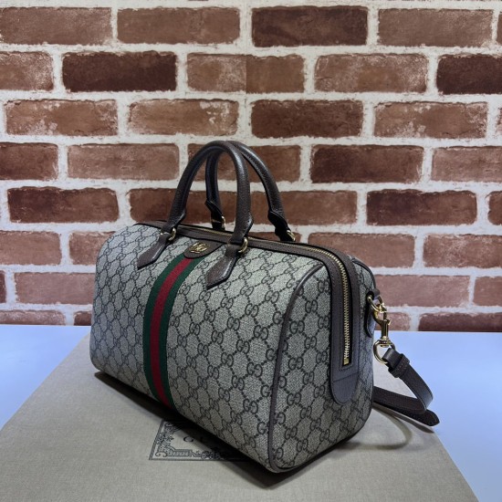 Repliche Perfette Borsa a mano media Gucci Ophidia GG 772065 Marrone Imitazioni False Online