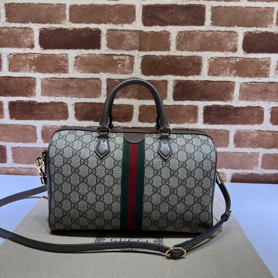 Repliche Perfette Borsa a mano media Gucci Ophidia GG 772065 Marrone Imitazioni False Online