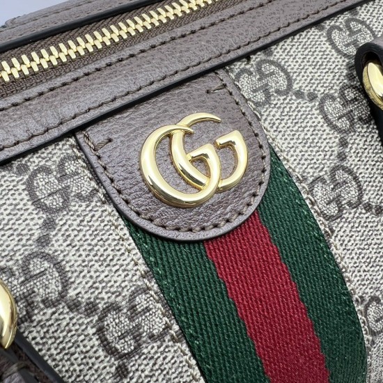 Repliche Perfette Borsa a mano media Gucci Ophidia GG 772065 Marrone Imitazioni False Online