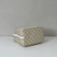 Repliche Perfette Borsa a secchiello piccola Gucci GG Emblem 815118 Bianca Imitazioni False Online