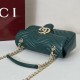 Repliche Perfette Borsa a tracolla media Gucci GG Marmont 837267 verde Imitazioni False Online